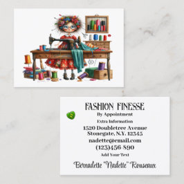 Cartão De Visita Quirky Seamstress Sewing Tailor