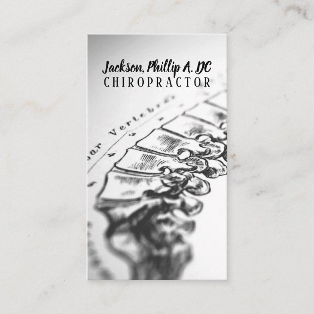 Cartão De Visita Quiroprata Clínica de Quiropraxia Terapia Massagem (Frente)