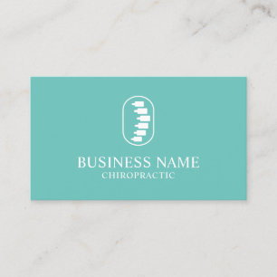 Cartão De Visita Quiroprático Logotipo da coluna Chiropractor Plá