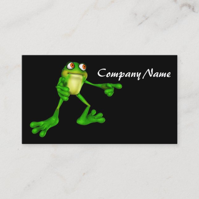 Cartão De Visita Rã Verde Bonita (Frente)