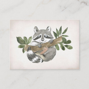 Cartão De Visita Raccoon Lover Baby Raccoon NurserArt