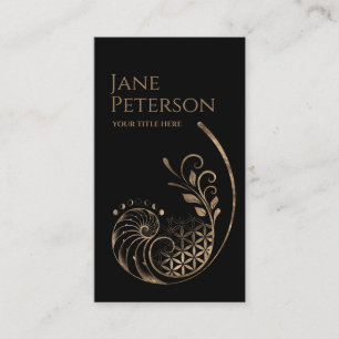 Cartão De Visita Rácio do ouro - Flor da vida - Geometria Sagrada