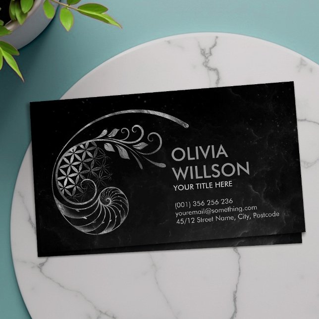 Cartão De Visita Rácio do ouro - Flor da vida - Geometria Sagrada (Criador carregado)