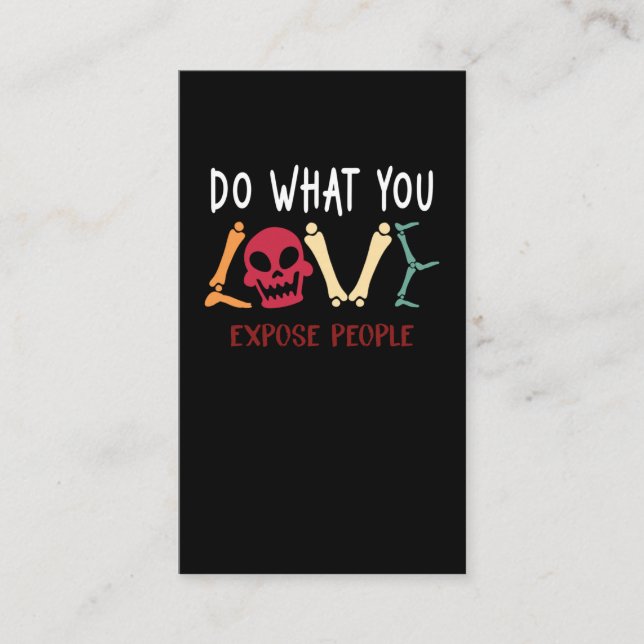 Cartão De Visita Radiologista Humor Skeleton Xray Radiologia Engraç (Frente)