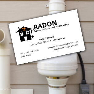 Cartão De Visita Radon Testing and Mitigation Company