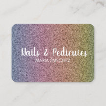 Rainbow Faux Glitter Patterno Nail Hair