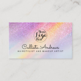 Cartão De Visita Rainbow Holographic Glitter Ombre Glitter Ombre