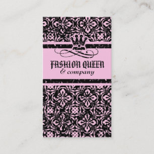 CARTÃO DE VISITA RAINHA COR-DE-ROSA DO GRUNGE 311