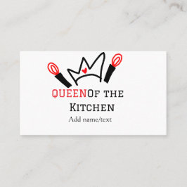 Cartão De Visita Rainha do cozinhar do cozinheiro da cozinha