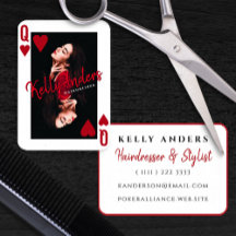 Rainha Tocando Foto Feminina Hairdresser