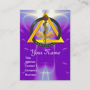 CARTÃO DE VISITA RAIO DA DENTISTA DE ASCLEPIUS MONOGRAMA