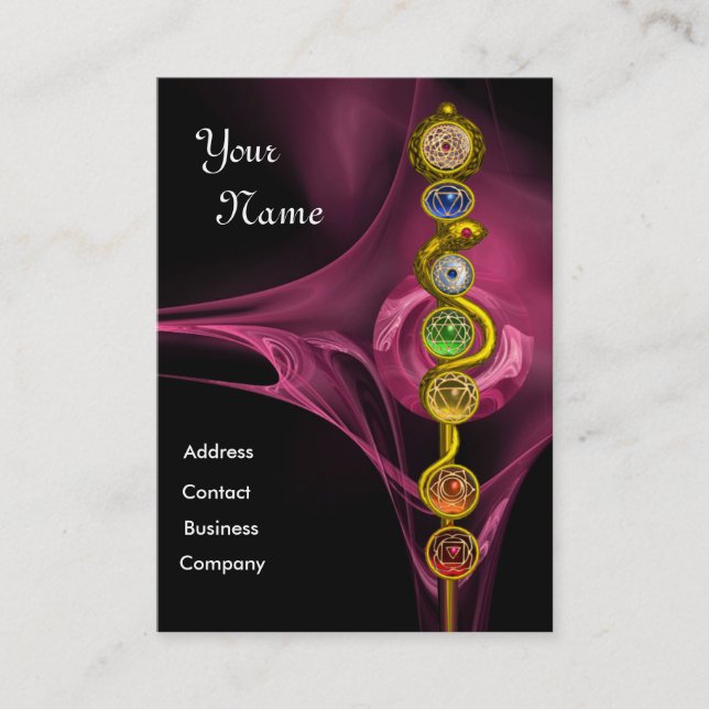 CARTÃO DE VISITA RAIO DE ASCLEPIUS,7 CHAKRAS,YOGA,ENERGIA ESPIRITUA (Frente)