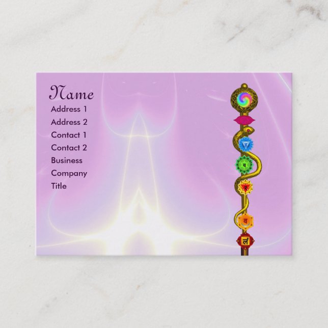 CARTÃO DE VISITA RAIO DE ASCLEPIUS,7 CHAKRAS,YOGA,ENERGIA ESPIRITUA (Frente)
