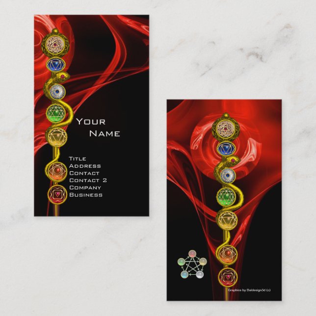 CARTÃO DE VISITA RAIO DE ASCLEPIUS,7 CHAKRAS,YOGA,ENERGIA ESPIRITUA (Frente/Verso)