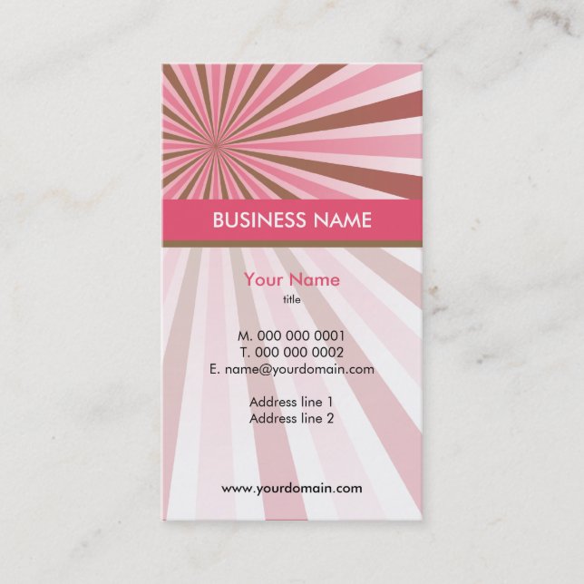 CARTÃO DE VISITA: raios 6 (Frente)