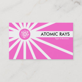 Cartão De Visita Raios Atômicos - Rosa