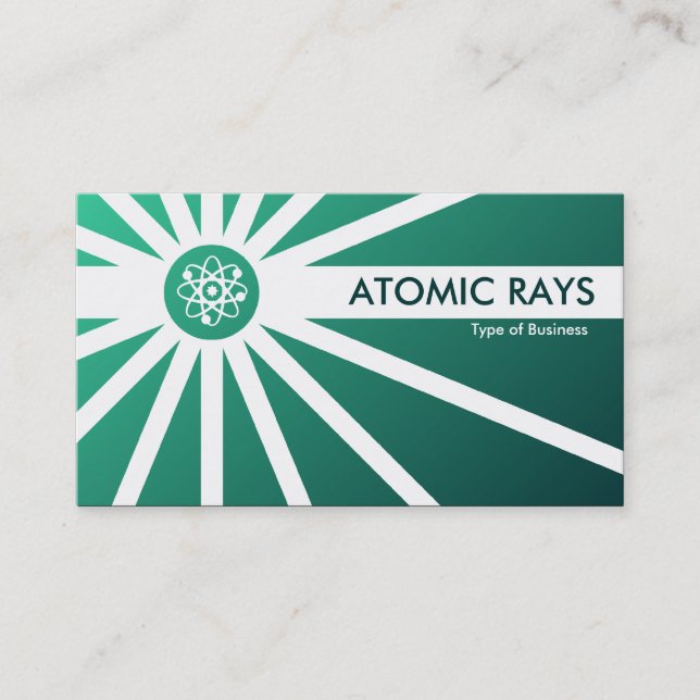 Cartão De Visita Raios Atômicos - Sombreado Verde (Frente)