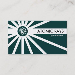 Cartão De Visita Raios Atômicos - Verde-Teal Escuro