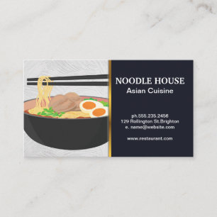 Cartão De Visita Ramen Noodles pauzinhos