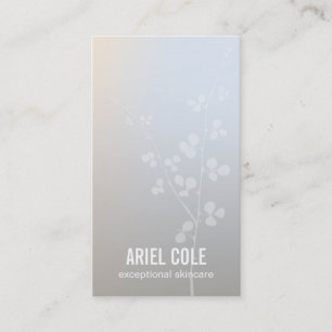 Cartão De Visita Ramificação simples da árvore de Cinzas Luminosas 