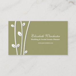 Cartão De Visita Ramificações brancas salgadas