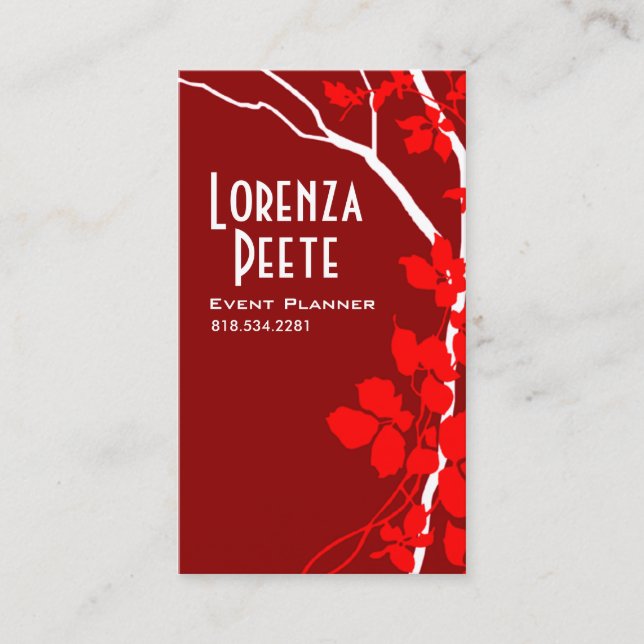 Cartão De Visita Ramos criativos (planejador de evento) (Frente)