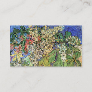 Cartão De Visita Ramos de Castanheira Floridos Vincent van Gogh.