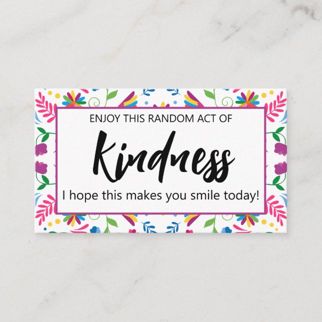Cartão De Visita Random act of kindness spread love not hate busine (Frente)