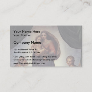 Cartão De Visita Raphael - A Madonna Sistina