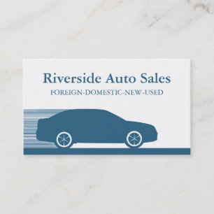 Cartão de visita rápido do automóvel, azul mari