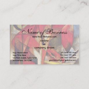 Cartão De Visita Raposas de Franz Marc, Füchse, Expressionismo vene