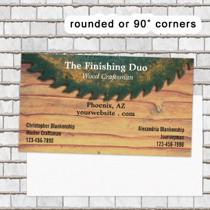 Cartão De Visita Rastreio Circular Verde Vendo Duplos Nomes De Made