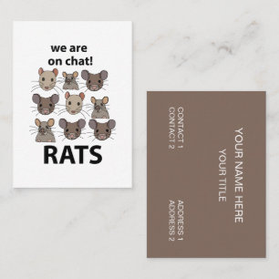 Cartão De Visita Ratos Animal Nós Estamos No Chat Ratos Engraçados