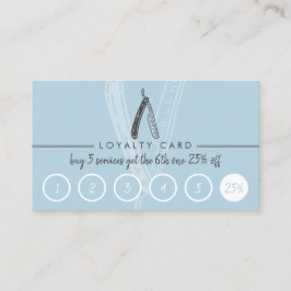 Cartão De Visita Razor Barber Men Coiffure Hairdresser Blue Loyalti