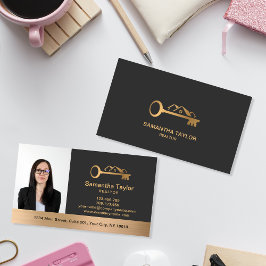 Cartão De Visita Real Estate Professional Adicionar foto e logotipo