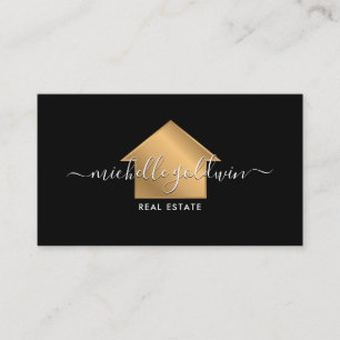 Cartão De Visita Real Estate Professional Modern Script House