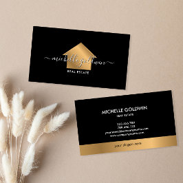 Cartão De Visita Real Estate Professional Modern Script House Busin