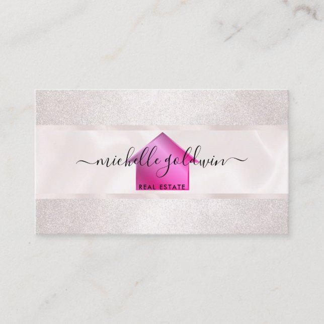 Cartão De Visita Real Estate Professional Modern Script House Busin (Frente)