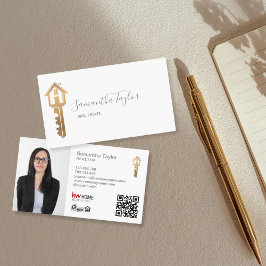 Cartão De Visita Real Imobiliário Profissional Adicionar Código QR 