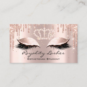 Cartão De Visita Real Makeup Artist Lashes Glitter Drives Princess