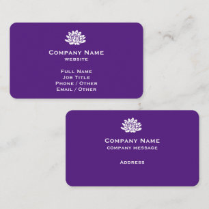 Cartão de visita Real Purple Personalizável