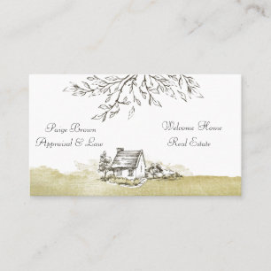 Cartão De Visita Realator Black and White House