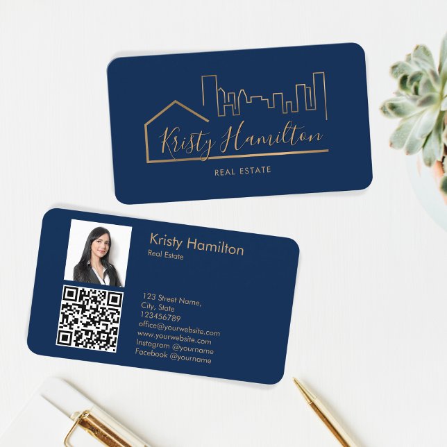 Cartão De Visita realeador profissional imobiliário adicionar códig (Criador carregado)