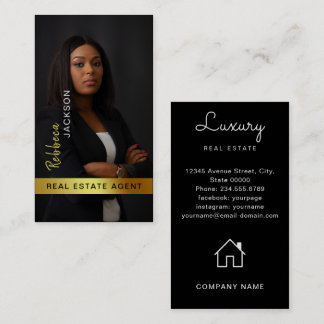 Cartão De Visita Realtor Real Estate Agent Adicionar Monograma de F