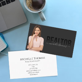 Cartão De Visita Realtor Real Estate Agent Professional Add Photo