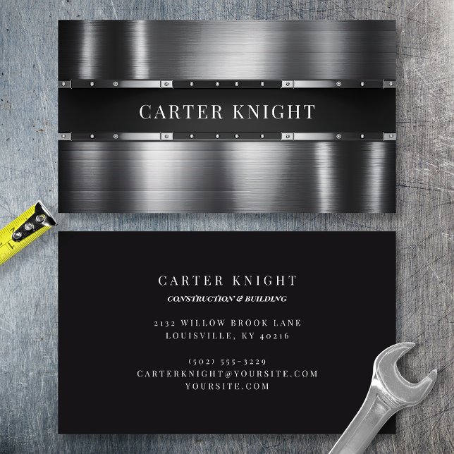 Cartão De Visita Rebitado Metal Industrial  (Criador carregado)