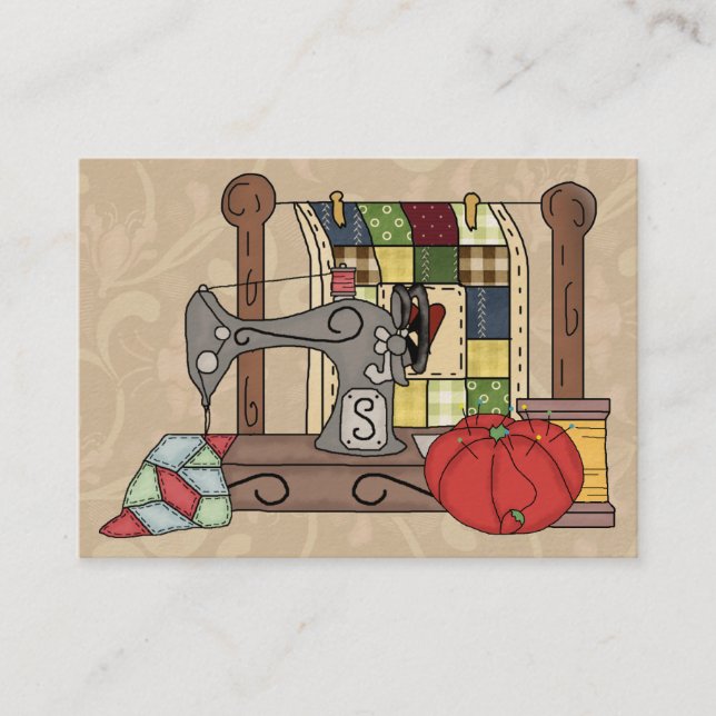 Cartão De Visita Receptáculo de presentes de costura/Cartão de stre (Frente)