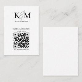 Cartão De Visita Receptáculo on-line RSVP de código QR de Casamento