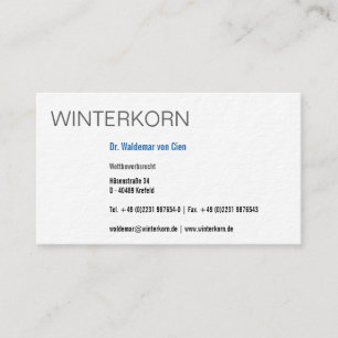 Cartão De Visita Rechtsanwälte Visitenkarte