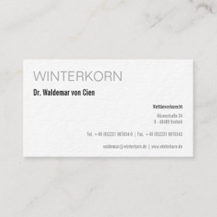 Cartão De Visita Rechtsanwälte Visitenkarte